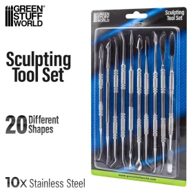   Green Stuff World 10x Sculpting Tools – fém szobrász és modellező eszközkészlet