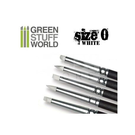 Green Stuff World Formázó szilikon ecset 0-ás méret-puha (Colour Shapers Brushes SIZE 0 - WHITE SOFT)