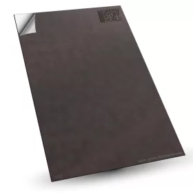   Green Stuff World Rubber Steel Sheet 200×300mm – öntapadós fémezett gumilap figuratalpakhoz