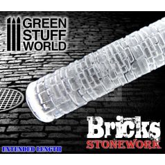   Green Stuff World ROLLING PIN BRICKS textúrált formázó rúd (tégla-térkő mintájú)