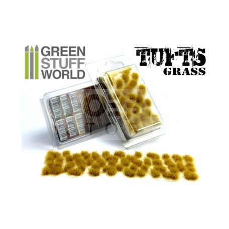 Green Stuff World Grass TUFTS Realisztikus Beige színű fűcsomók diorámához (6 mm self-adhesive - BEIGE)