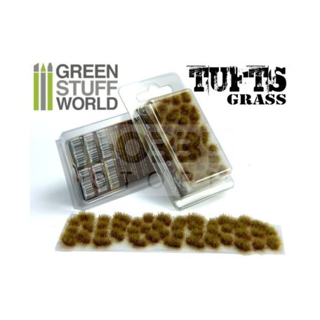 Green Stuff World Grass TUFTS Realisztikus DRY BROWN színű fűcsomók diorámához (6 mm self-adhesive - DRY BROWN)