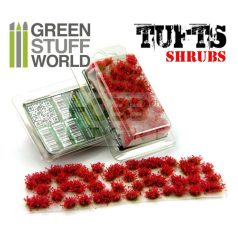   Green Stuff World SHRUBS TUFTS Realisztikus piros színű cserjék-bokrok-virágok diorámához (6 mm self-adhesive - RED Flowers)
