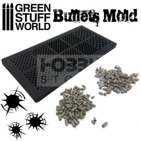 Green Stuff World Rubber molds - BULLETS formagumi (töltény formájú)