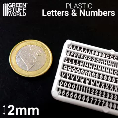 Green Stuff World Letters and Numbers 2 mm