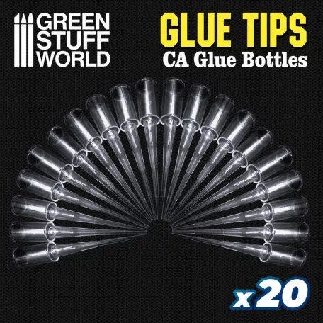 Green Stuff World 20x Precision Tips for Super Glue Bottles – precíziós adagolóhegy CA ragasztóhoz