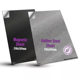   Green Stuff World Magnetic Sheet COMBO A4 – öntapadós mágneslap és rubber steel lap figuratalpakhoz