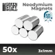 Green Stuff World Neodymium Magnets 3×1mm N35 – 50 db mágnes makettekhez és figurákhoz