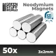 Green Stuff World Neodymium Magnets 3×2mm N35 – 50 db mágnes makettekhez és figuratalpakhoz