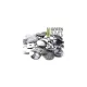 Green Stuff World Flat Round LINKS Beads 85gr - LARGE antik ezüst színű fém összekötő elemek