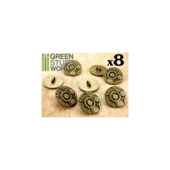   Green Stuff World 8x Steampunk Buttons GEARS MECHANISM - Antique Gold
