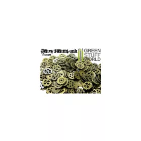   Green Stuff World SteamPunk GEARS and COGS Beads 85gr 15 mm steampunk fém fogaskerekek