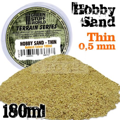 Green Stuff World thick Hobby Sand 180ml - Natural- modellező homok