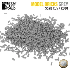 Green Stuff World Miniature Bricks - Grey x500 1:35