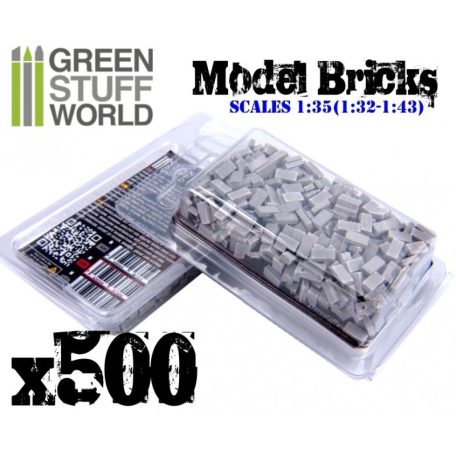 Green Stuff World-Kerámia tégla (szürke) dioráma építéshez (Ceramic bricks. Scale 1:35 500X)