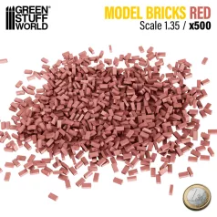 Green Stuff World Miniature Bricks - Red x500 1:35