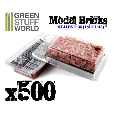 Green Stuff World Kerámia tégla (vörös) dioráma építéshez (Ceramic bricks. Scale 1:35 500X)