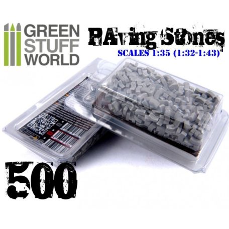 Green Stuff World Kerámia térkő (szürke) dioráma építéshez (Ceramic bricks. Scale 1:35 500X)