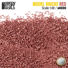 Green Stuff World Miniature Bricks - Red x4000 1:48
