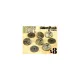 Green Stuff World 8x Steampunk Buttons WATCH MOVEMENTS Bronze – bronz steampunk óraszerkezet mintás kerek gombok / medálok
