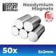 Green Stuff World Neodymium Magnets 2×1mm N52 – 100 db erős mágnes makettekhez és figurákhoz