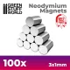 Green Stuff World Neodymium Magnets 3×1mm N52 – 100 db mágnes makettekhez és figurákhoz