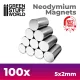 Green Stuff World Neodymium Magnets 5×2mm N52 – 100 db erős mágnes makettekhez és figurákhoz