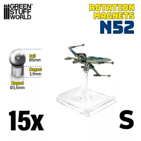   Green Stuff World Rotation Magnets Size S – N52 forgó mágnes makettekhez és repülő figurákhoz