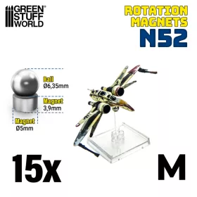   Green Stuff World Rotation Magnets Size M – N52 forgó mágnes makettekhez és repülő figurákhoz