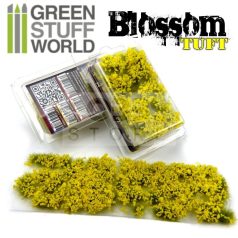   Green Stuff World BLOSSOM TUFTS Realisztikus citromsárga színű virágcsomók diorámához (6 mm self-adhesive - YELLOW Flowers)