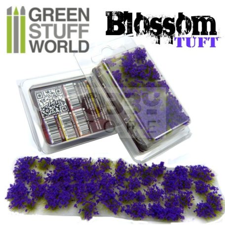Green Stuff World BLOSSOM TUFTS Realisztikus lila színű virágcsomók diorámához (6 mm self-adhesive - PURPLE Flowers)