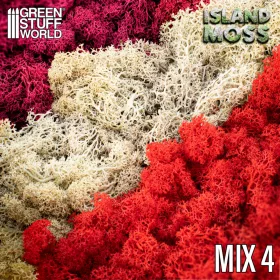 Green Stuff World Islandmoss - Red Fuchsia and Grey Mix
