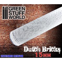   Green Stuff World ROLLING PIN DUTCH BRICKS textúrált formázó rúd 15mm (holland tégla mintájú)