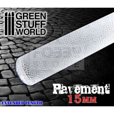 Green Stuff World ROLLING PIN PAVEMENT textúrált formázó rúd (járda mintájú)