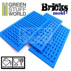   Green Stuff World Silicone molds - BRICKS szilikon formagumi (tégla mintájú)