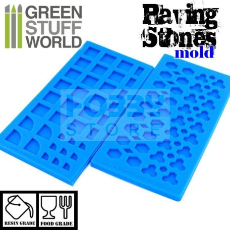 Green Stuff World Silicone molds - PAVING STONES szilikon formagumi (járda-térkő mintájú)