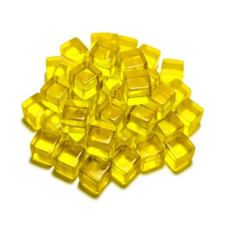 Green Stuff World Yellow Acrylic Cube tokens 10mm