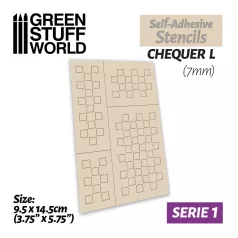 Gree Stuff World Self-adhesive stencils - Chequer L - 7mm