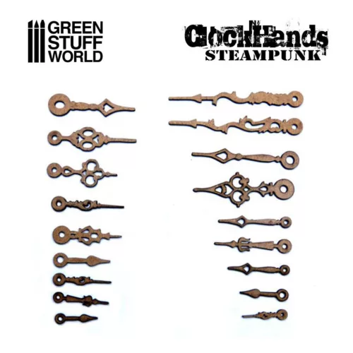Green Stuff World MDF Steampunk Clockhands – steampunk MDF óramutató dekorációs elemek