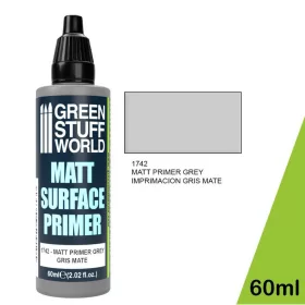   Green Stuff World Matt Grey Primer 60ml – szürke matt akril alapozó makettekhez