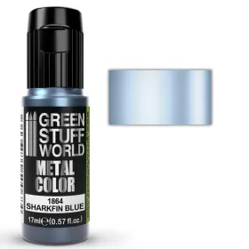   Green Stuff World Metallic Paint SHARKFIN BLUE 17ml – metál kékesszürke akril makettfesték