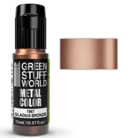   Green Stuff World Metallic Paint GLADIUS BRONZE 17ml – metál bronz akril makettfesték figurákhoz
