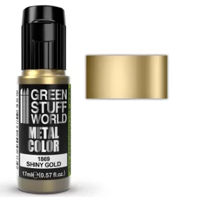   Green Stuff World Metallic Paint SHINY GOLD 17ml – fényes metál arany akril makettfesték figurákhoz