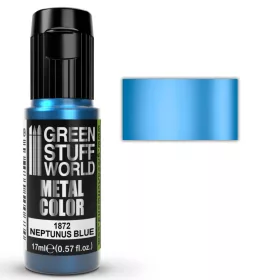   Green Stuff World Metallic Paint NEPTUNUS BLUE 17ml – metál kék akril makettfesték figurákhoz