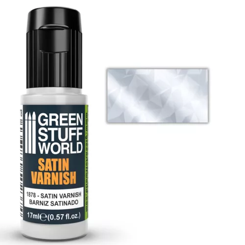 Green Stuff World Satin Varnish 17ml – szatén akril lakk makettekhez és figurákhoz