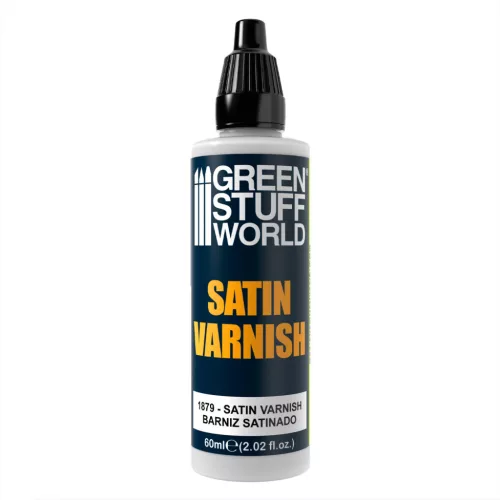Green Stuff World Satin Varnish 60ml – szatén akril lakk makettekhez és figurákhoz