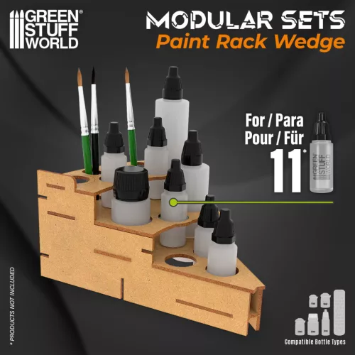 Green Stuff World Modular Paint Rack – WEDGE – MDF moduláris ék alakú festéktartó állvány