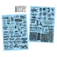 Green Stuff World Waterslide Decals - Train and Graffiti Mix - Black