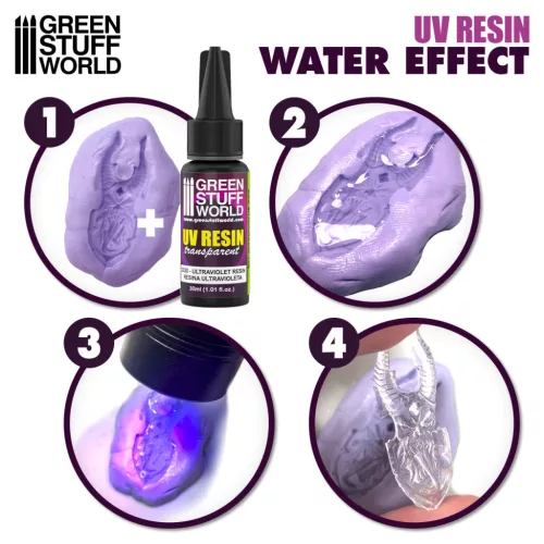 Green Stuff World UV Resin 30ml Water Effect – víztiszta UV gyanta vízeffekt készítéséhez