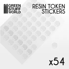   Green Stuff World 54x Resin Token Stickers 20mm Epoxi Token Matrica